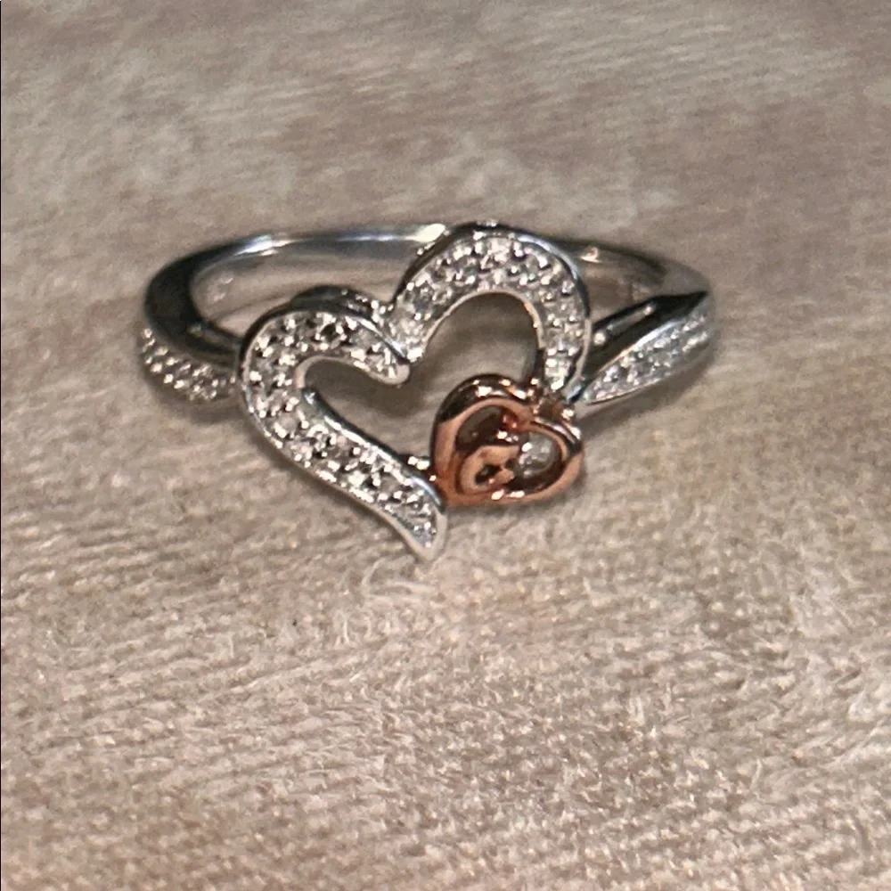 Brian Kosner Silver‎ and Bronze Heart Ring